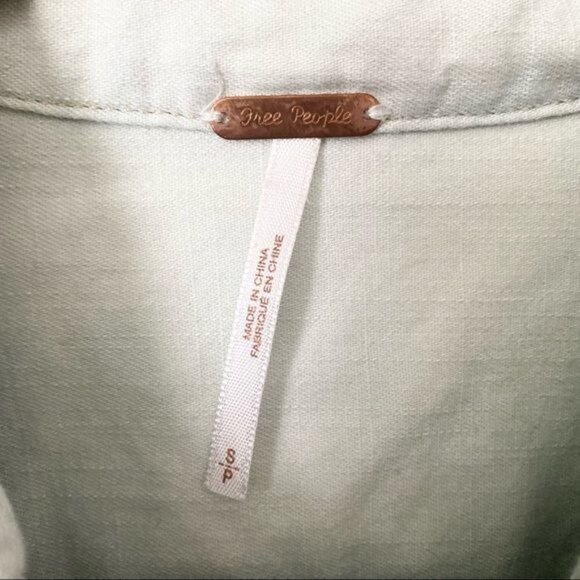 Free People Before Sunrise Ombré Button Down Raw Hem Top - Picture 9 of 10